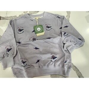 The Sunday Collective Kids Organic Cotton Built To Fly Sweatshirt Purple 6-7‎